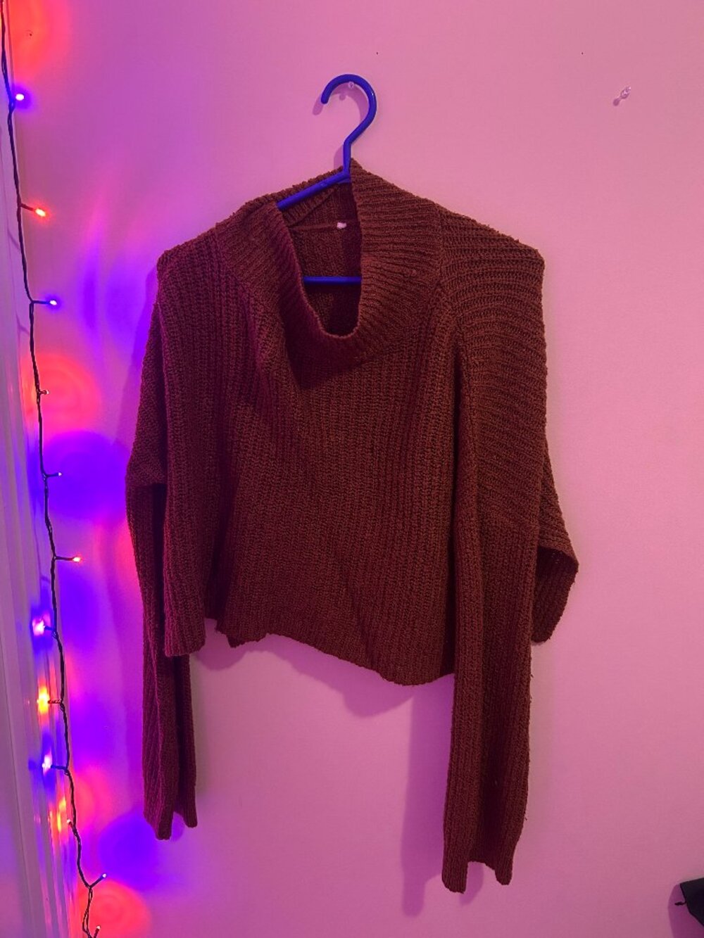 Burnt Orange Cozy Oversized Turtleneck Sweater